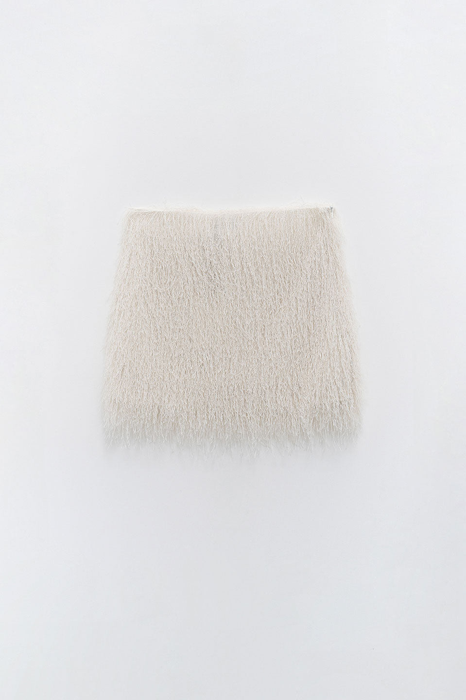 Γυναικεία Φούστα με πούπουλα και παγιέτα ιβουάρ Eleh