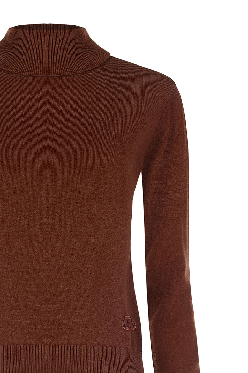 Γυναικεία μπλούζα πλεκτή ζιβάγκο σοκολά Rinascimento