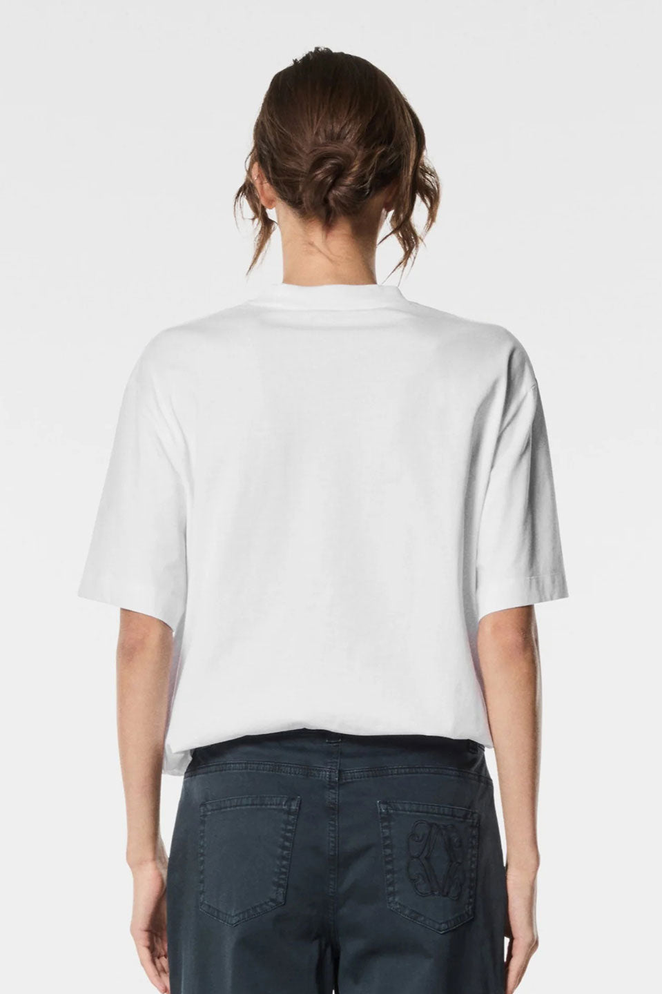 Γυναικεία μπλούζα T-shirt με στάμπα λευκή Nenette