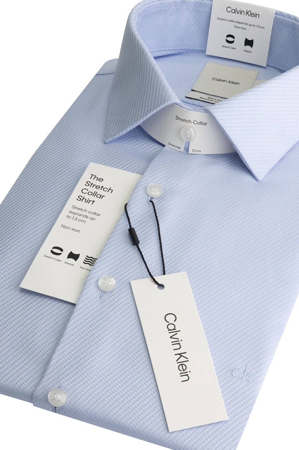 Ανδρικό Πουκάμισο ποπλίνα slim fit γαλάζιο Calvin Klein K10K114316C3Q