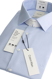 Ανδρικό Πουκάμισο ποπλίνα slim fit γαλάζιο Calvin Klein K10K114316C3Q