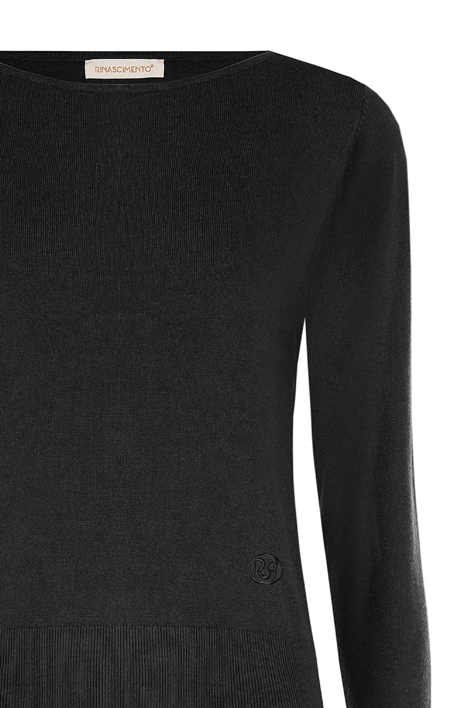 Γυναικεία μπλούζα πλεκτή μαύρη Rinascimento