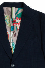 Ανδρικό Σακάκι με υφή μπλε navy Gianni Lupo