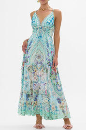 Γυναικείο Maxi φόρεμα εμριμέ 00033359-SUNRSINT Camilla