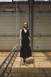 Γυναικείο φόρεμα σε Α γραμμή μαύρο Sandro Ferrone Lola