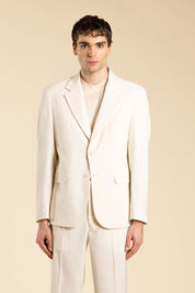 Ανδρικό Σακάκι σε κανονική γραμμή λινό μπεζ I'M BRIAN