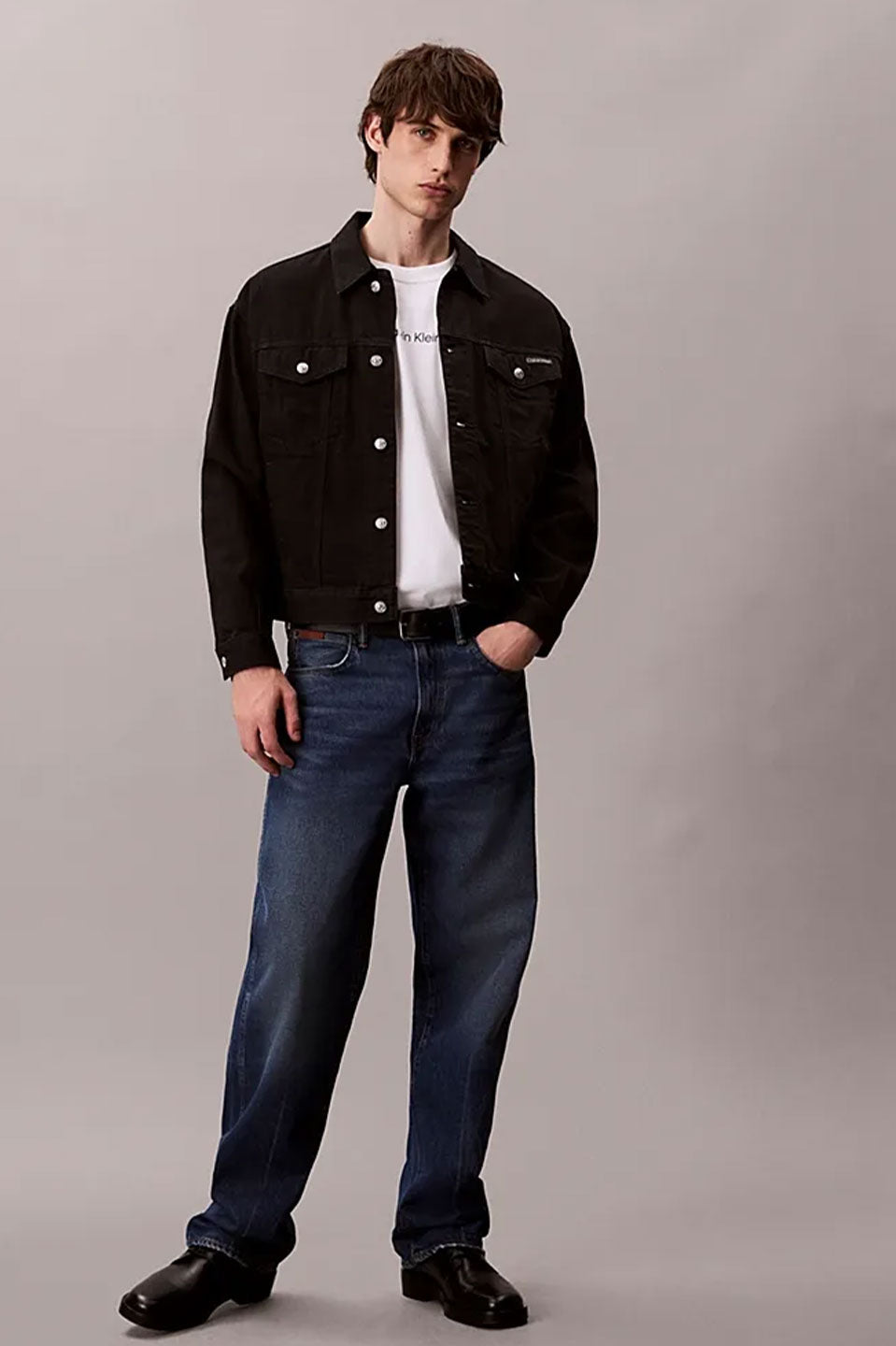 Ανδρική μπλούζα μακρυμάνικη λευκή LV04LD232GYAF Calvin Klein