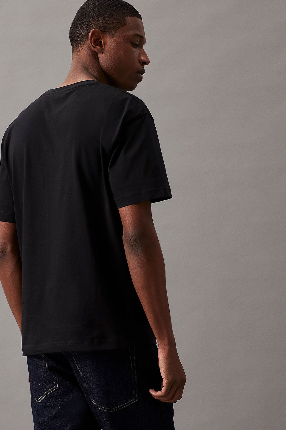 Ανδρική Κοντομάνικη μαύρη μπλούζα Calvin Klein K10K111346BEH