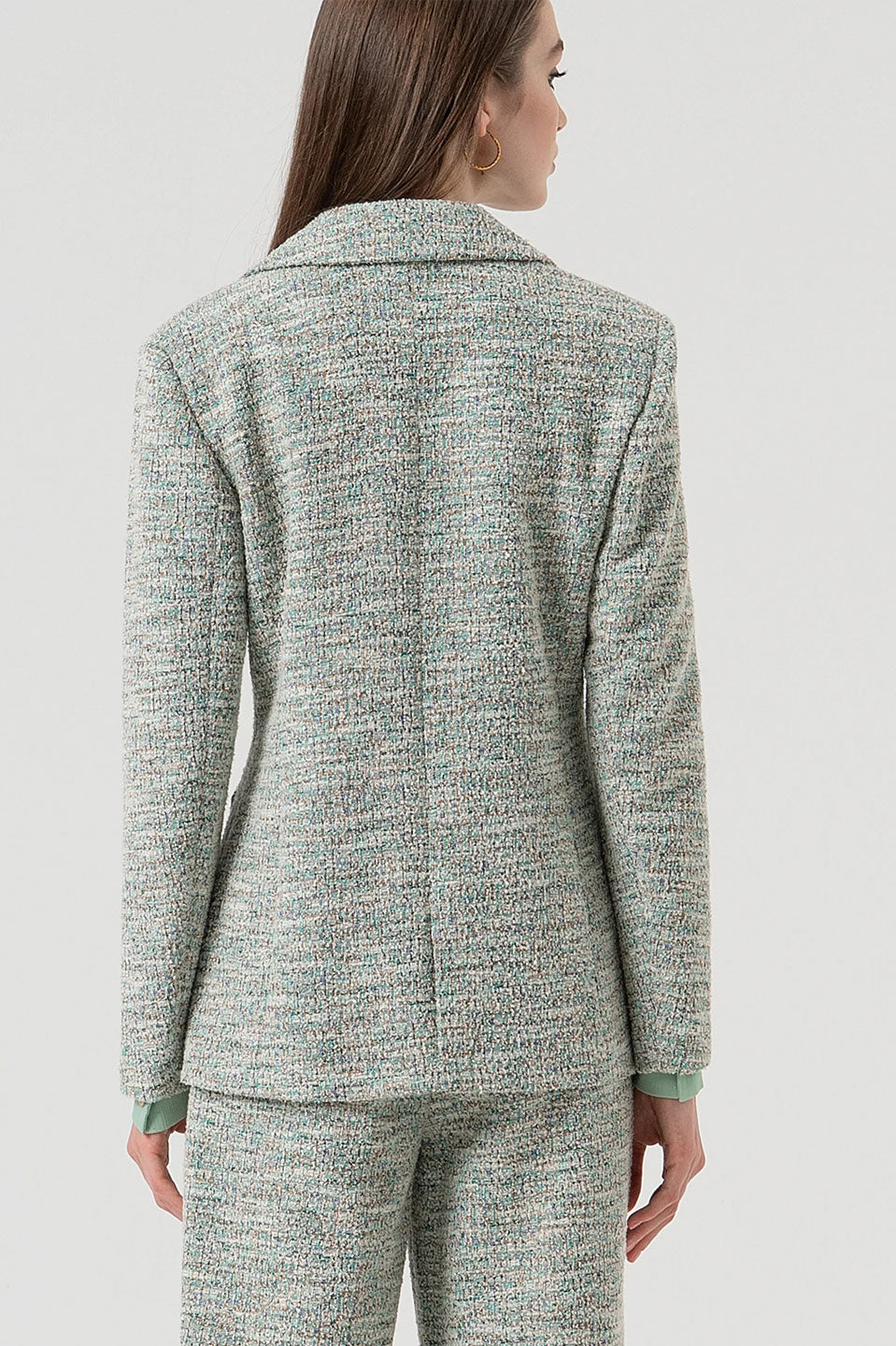Γυναικείο σακάκι με δομή πράσινο Fracomina