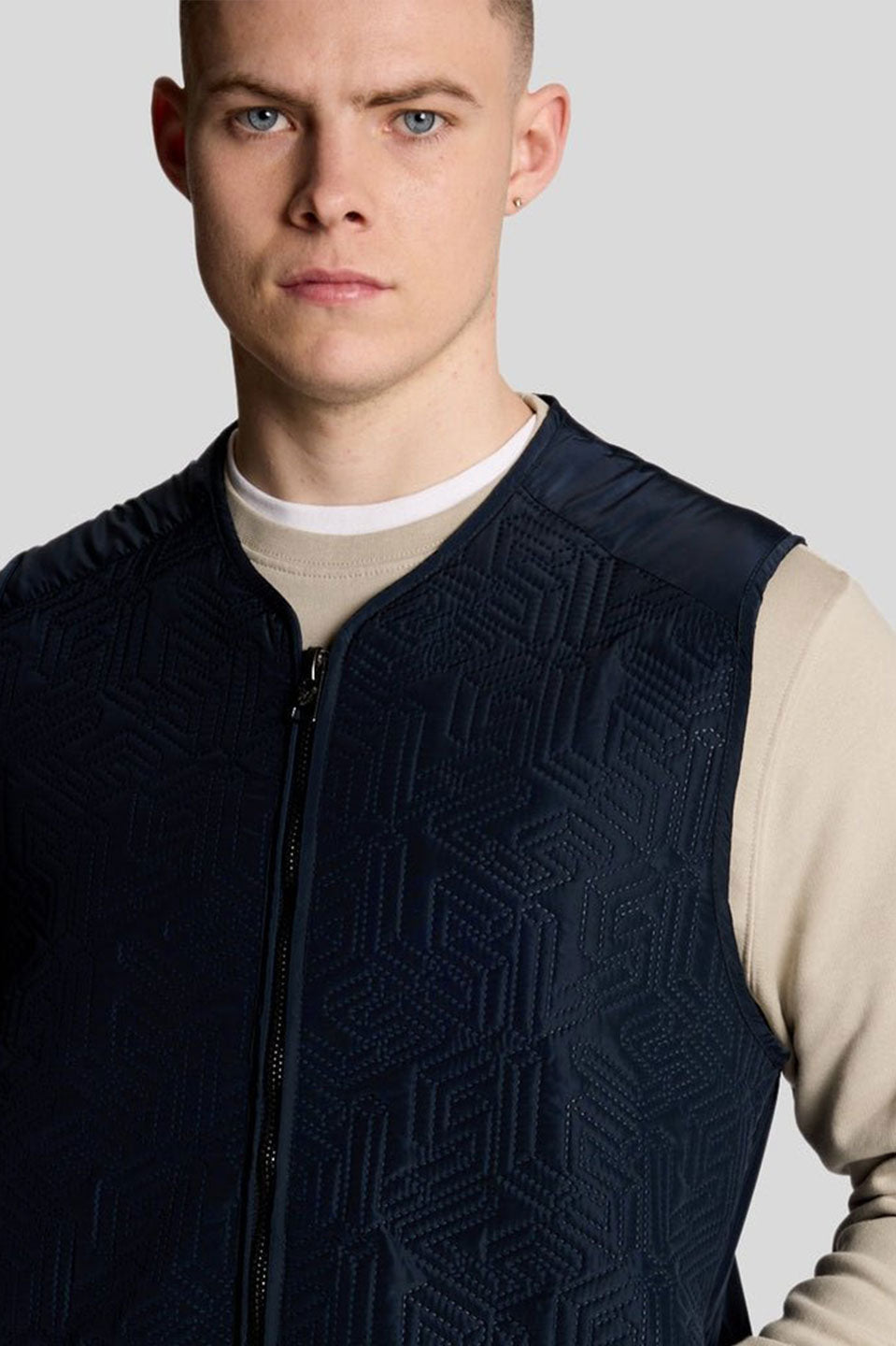 Ανδρικό αμάνικο καπιτονέ γιλέκο ναυτικό μπλε Lyle & Scott