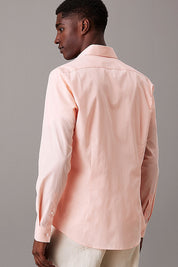 Ανδρικό Πουκάμισο ποπλίνα slim fit ροδακινί Calvin Klein K10K108229TEK